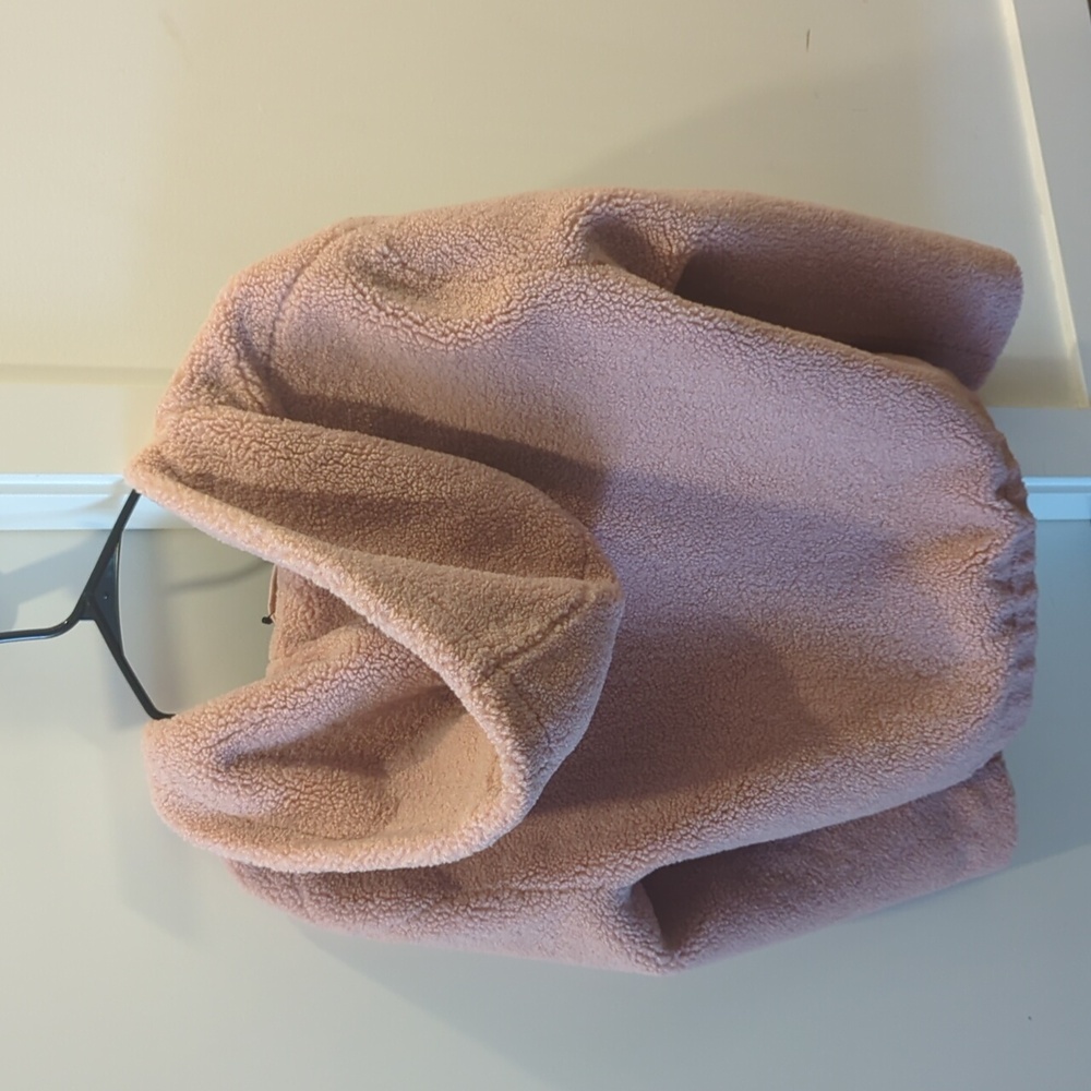 M&S Womens Light Pastel Pink Fleece Thick Zip Jacket - Size S - Picture 2 of 6